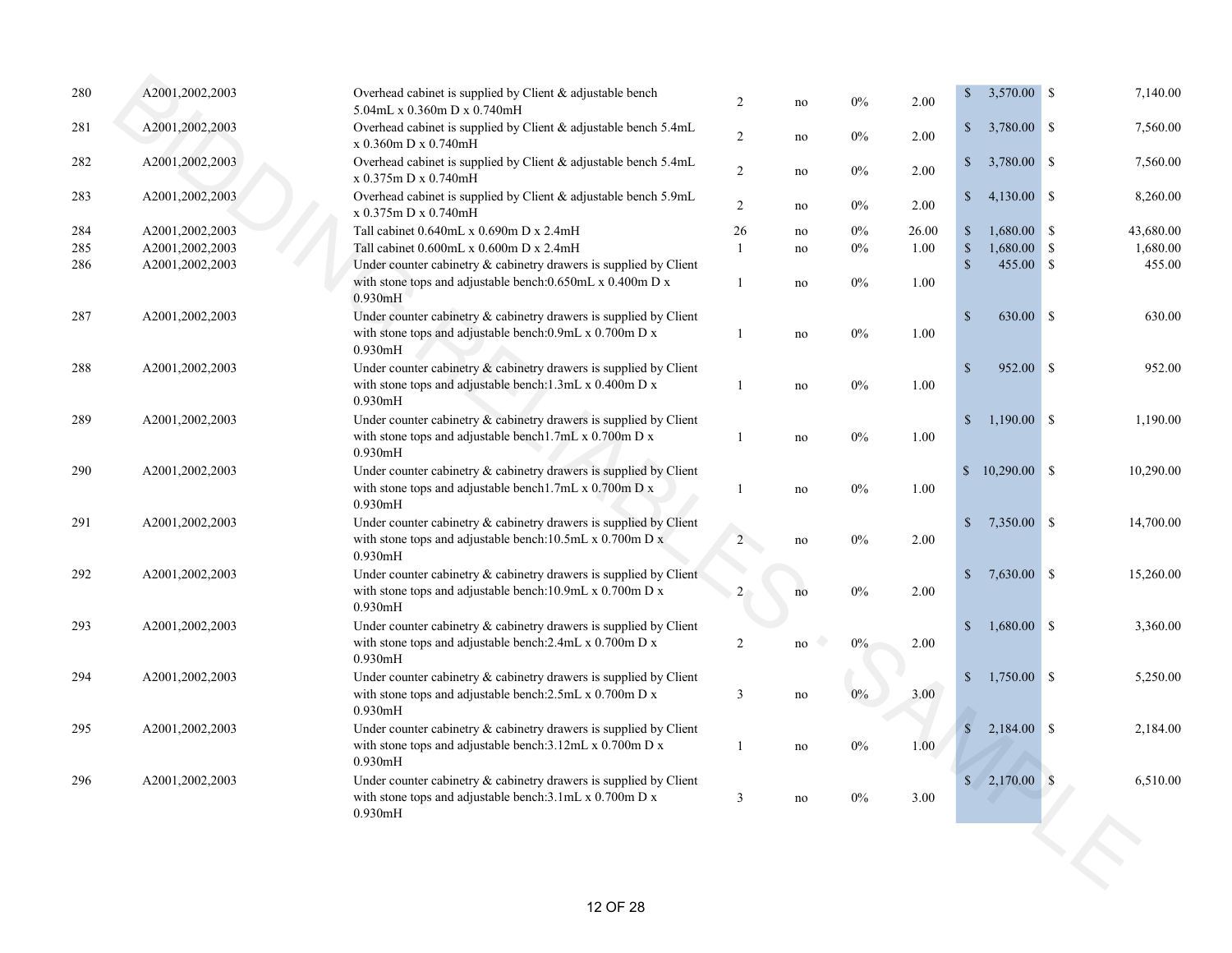 Estimate page 13