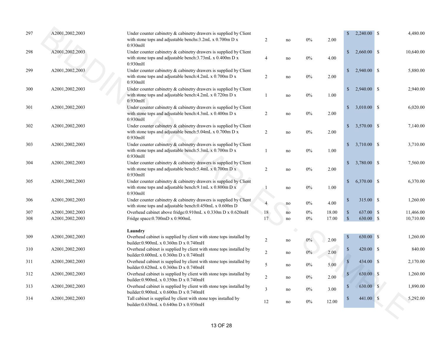 Estimate page 14
