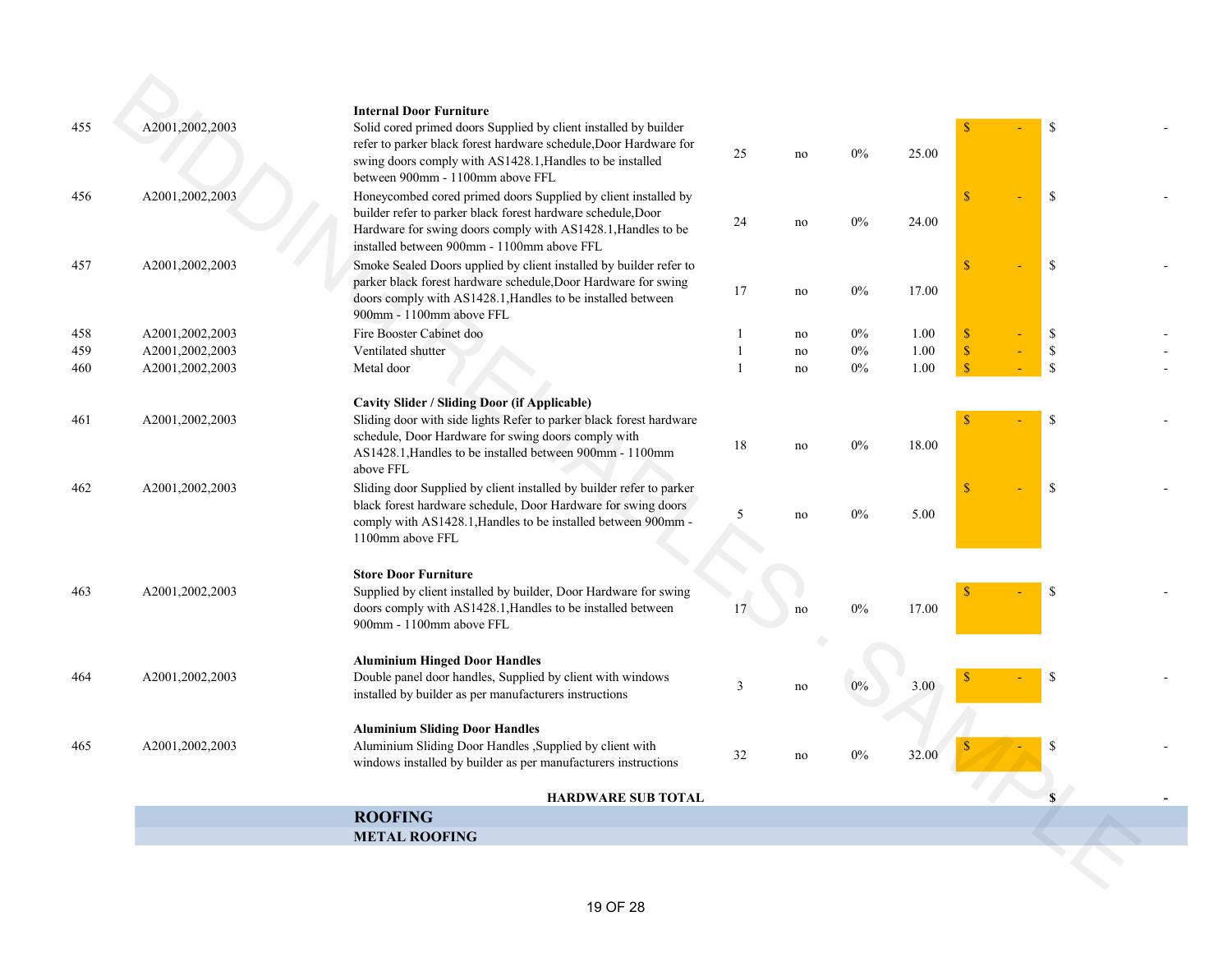 Estimate page 20