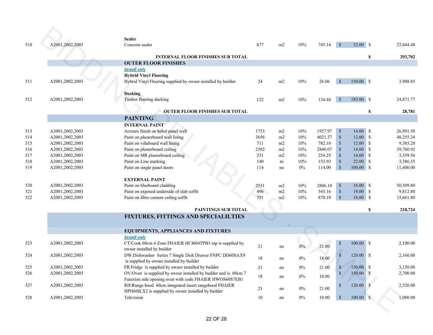 Estimate page 23