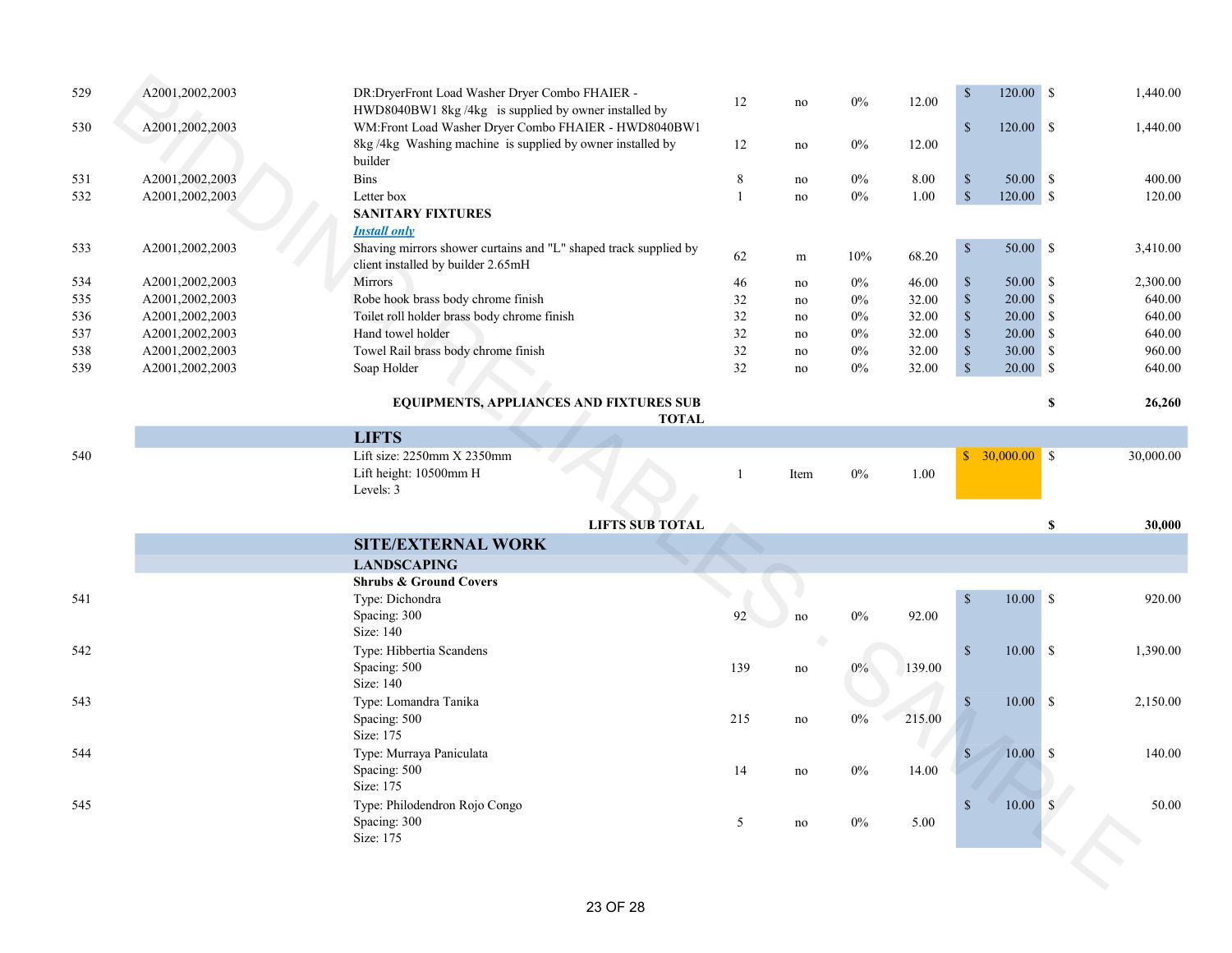 Estimate page 24