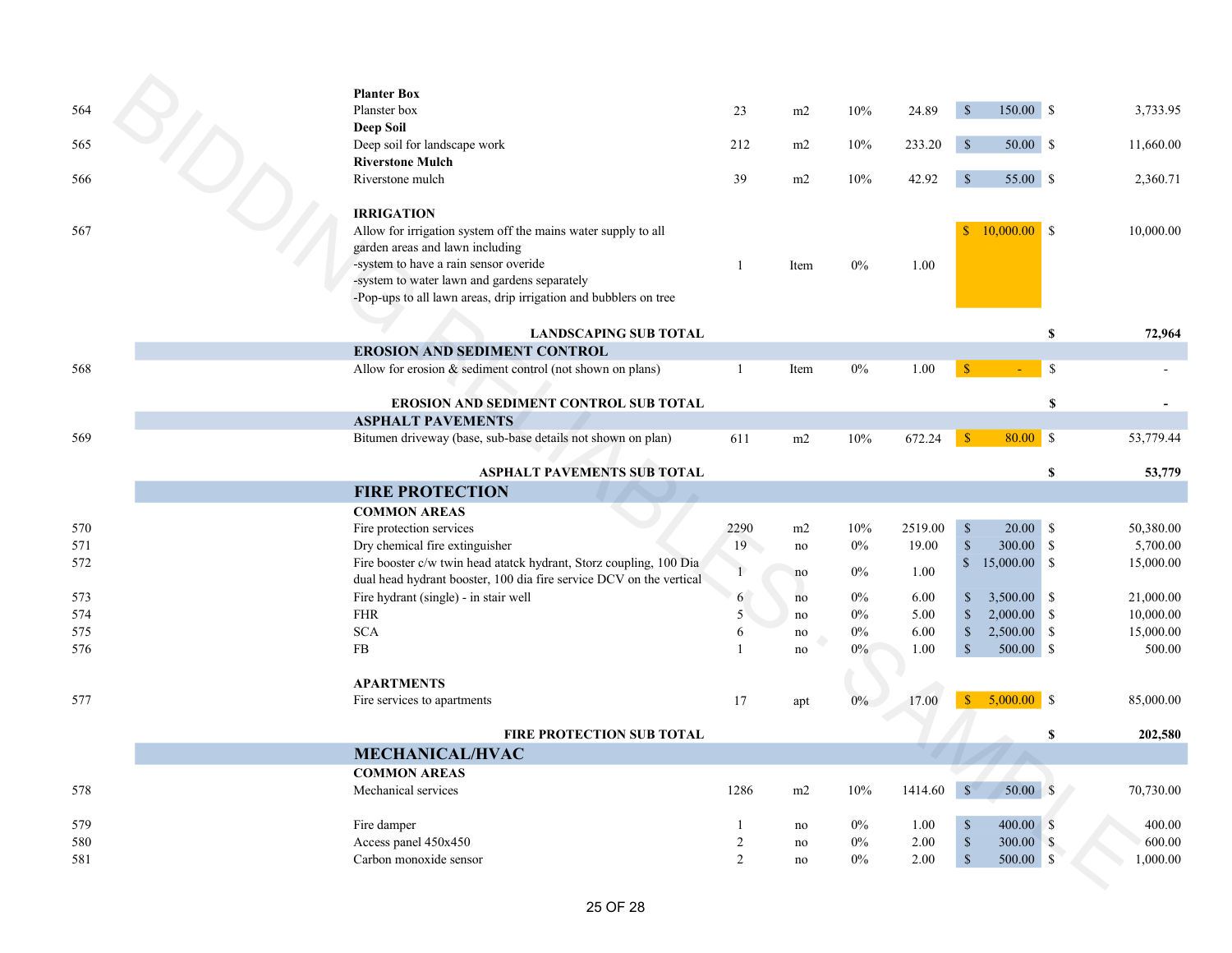 Estimate page 26